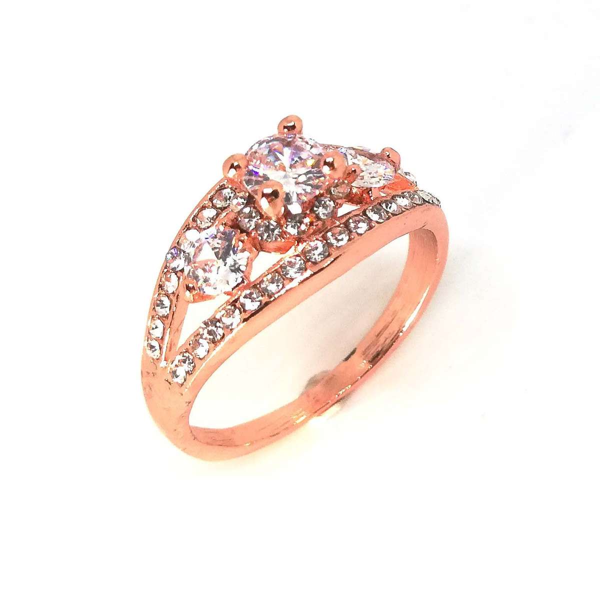 Rose Gold Princess Cut Ring - 20mm