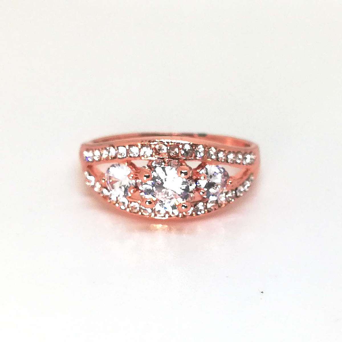 Rose Gold Princess Cut Ring - 20mm