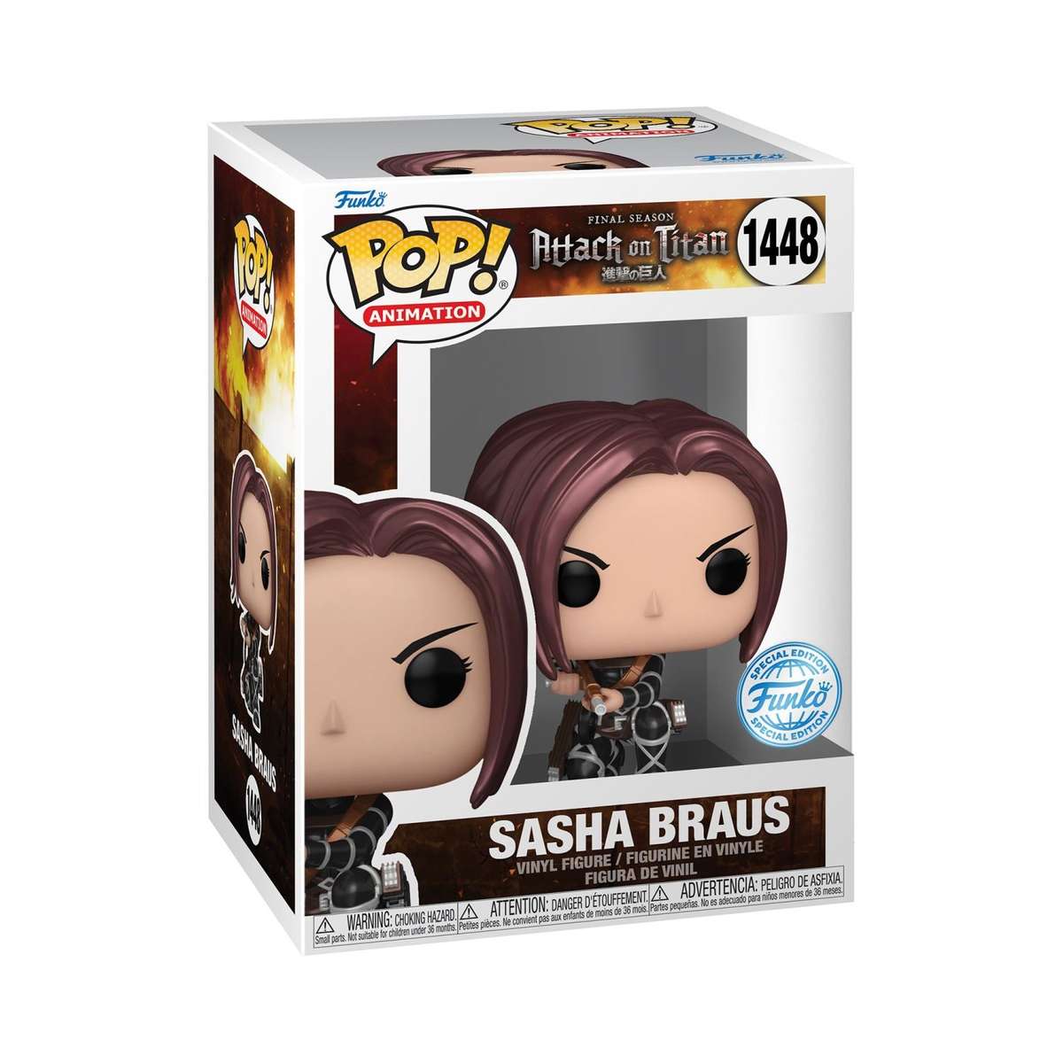 FUNKO POP!: Animation: Final Season Attack On Titan  Sasha Braus (Special Edition)-(Metallic)