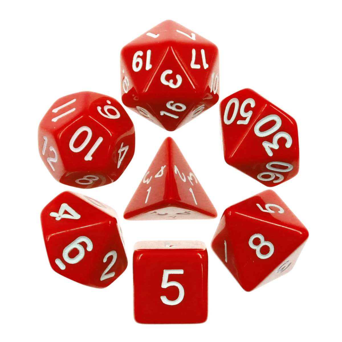 Red opaque dice