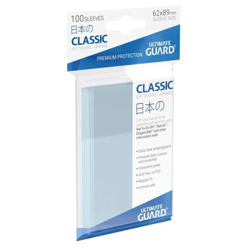 Ultimate Guard Classic Soft Sleeves Japanese Size Clear