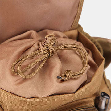 Men`s Nylon Hip Drop Belt Waist Fanny Leg Bag Waterproof Military Tactical Bag - Khaki