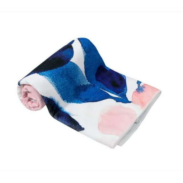 Beach Towel - Blue & Pink Floral