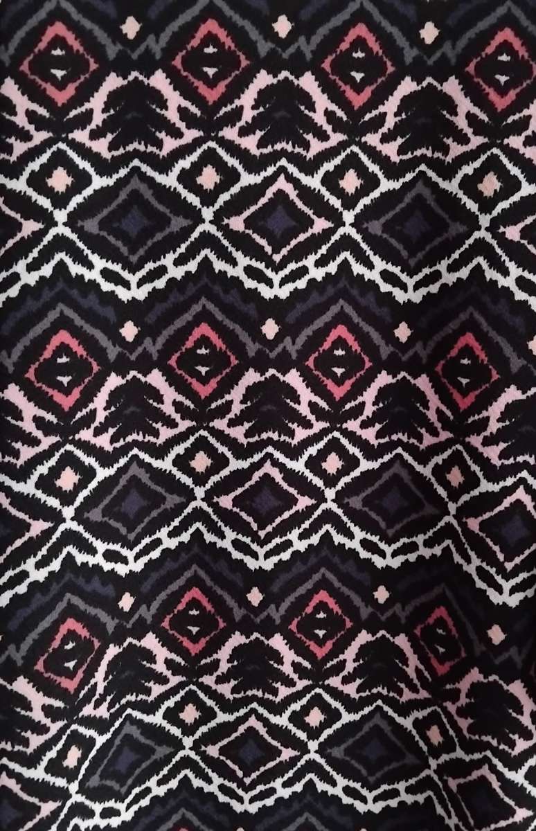 Edith Jacket - Grey/Black/Pink/Blue Aztec Design