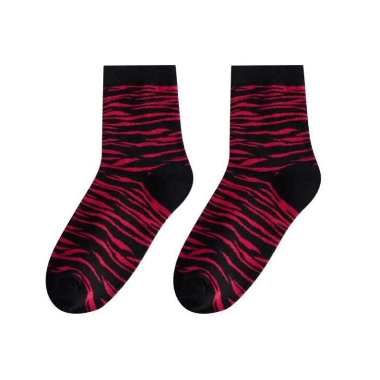 Socks - Zebra Print - Hot Pink