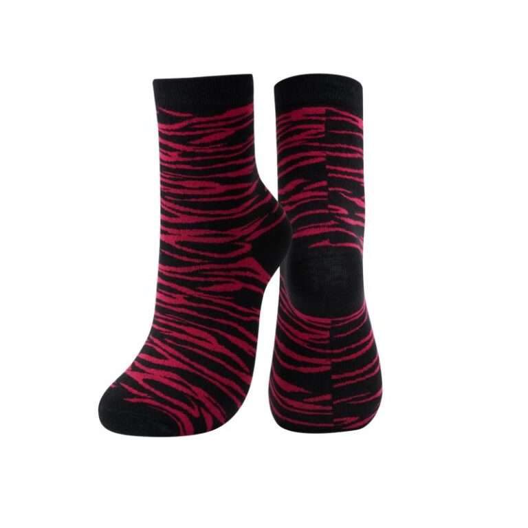 Socks - Zebra Print - Hot Pink