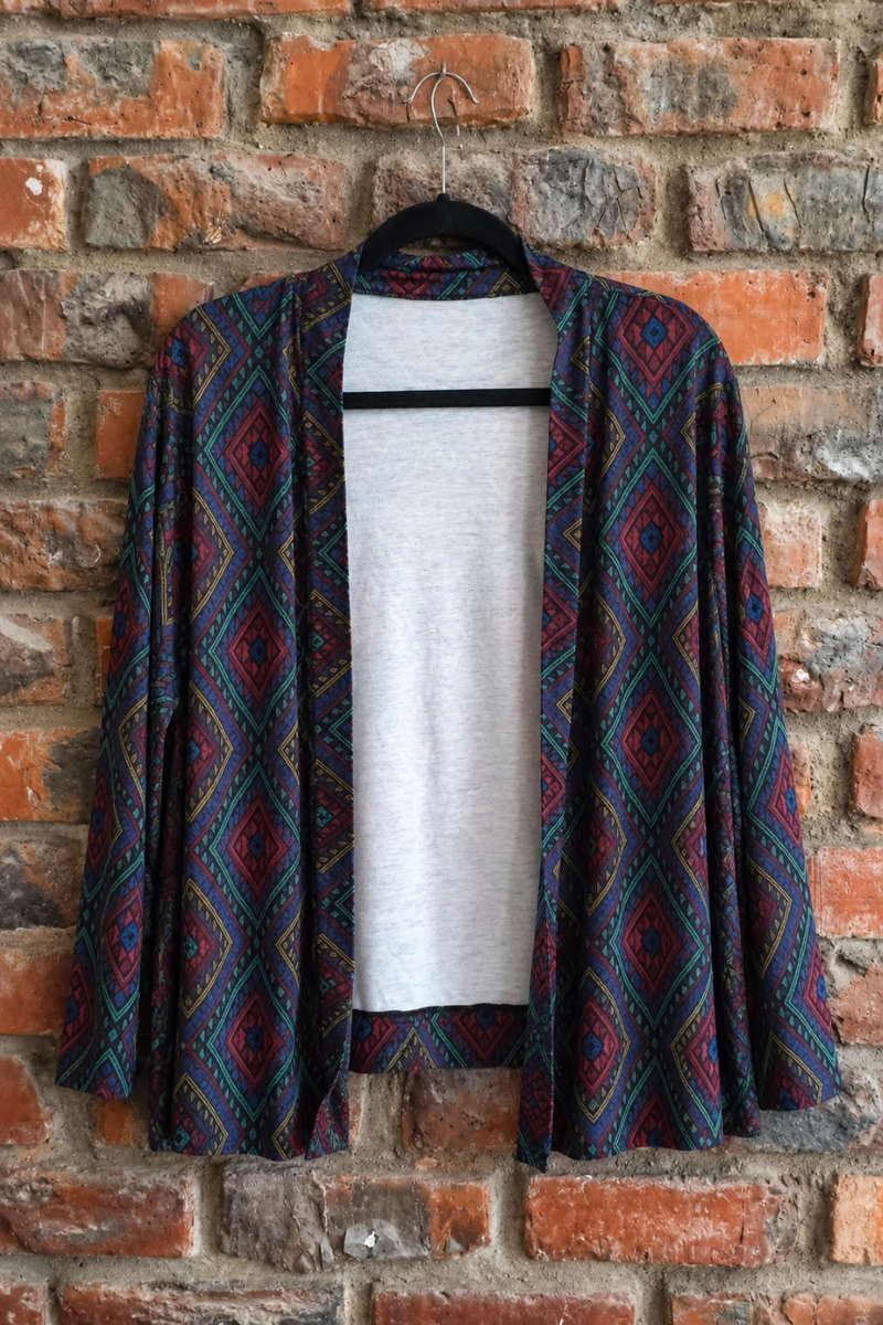 Geometric Print Cardi