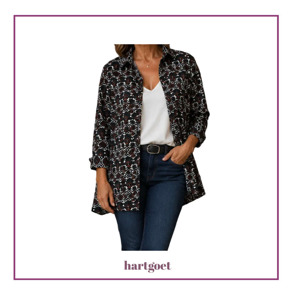 Edith Jacket - Grey/Black/Pink/Blue Aztec Design