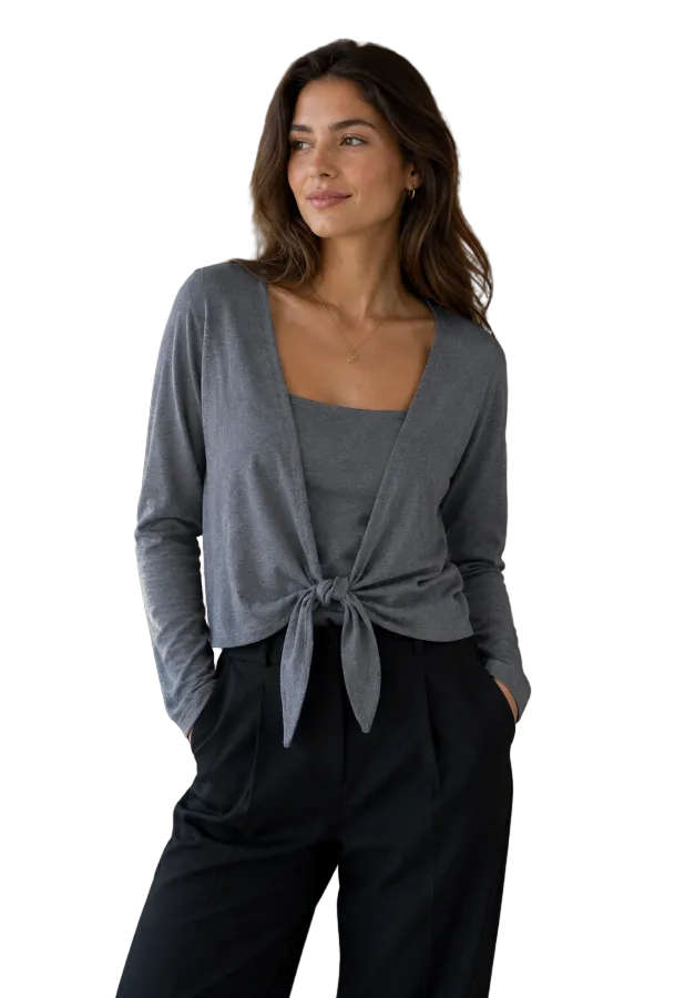 Charcoal Bolero Cardigan