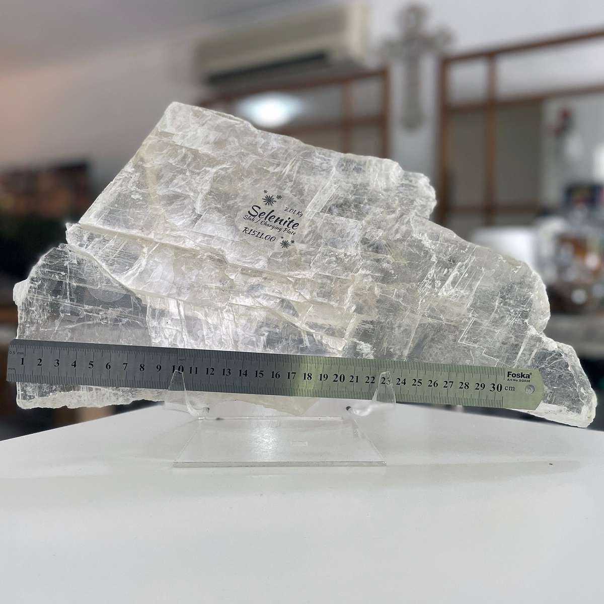 Selenite Slab - Charging plate (2.01kg)