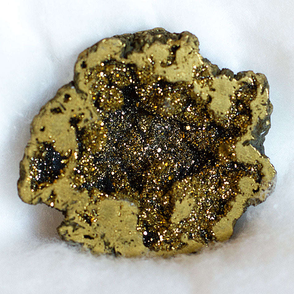 Agate Geode  Electroplated - Gold