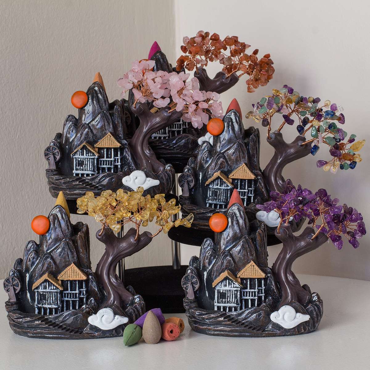 Crystal Backflow Burner - Amethyst