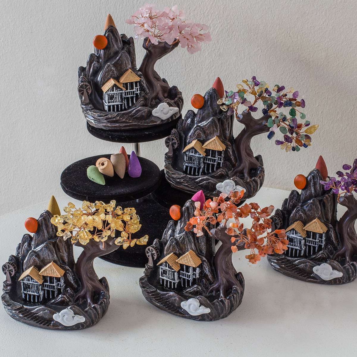 Crystal Backflow Burner - Amethyst