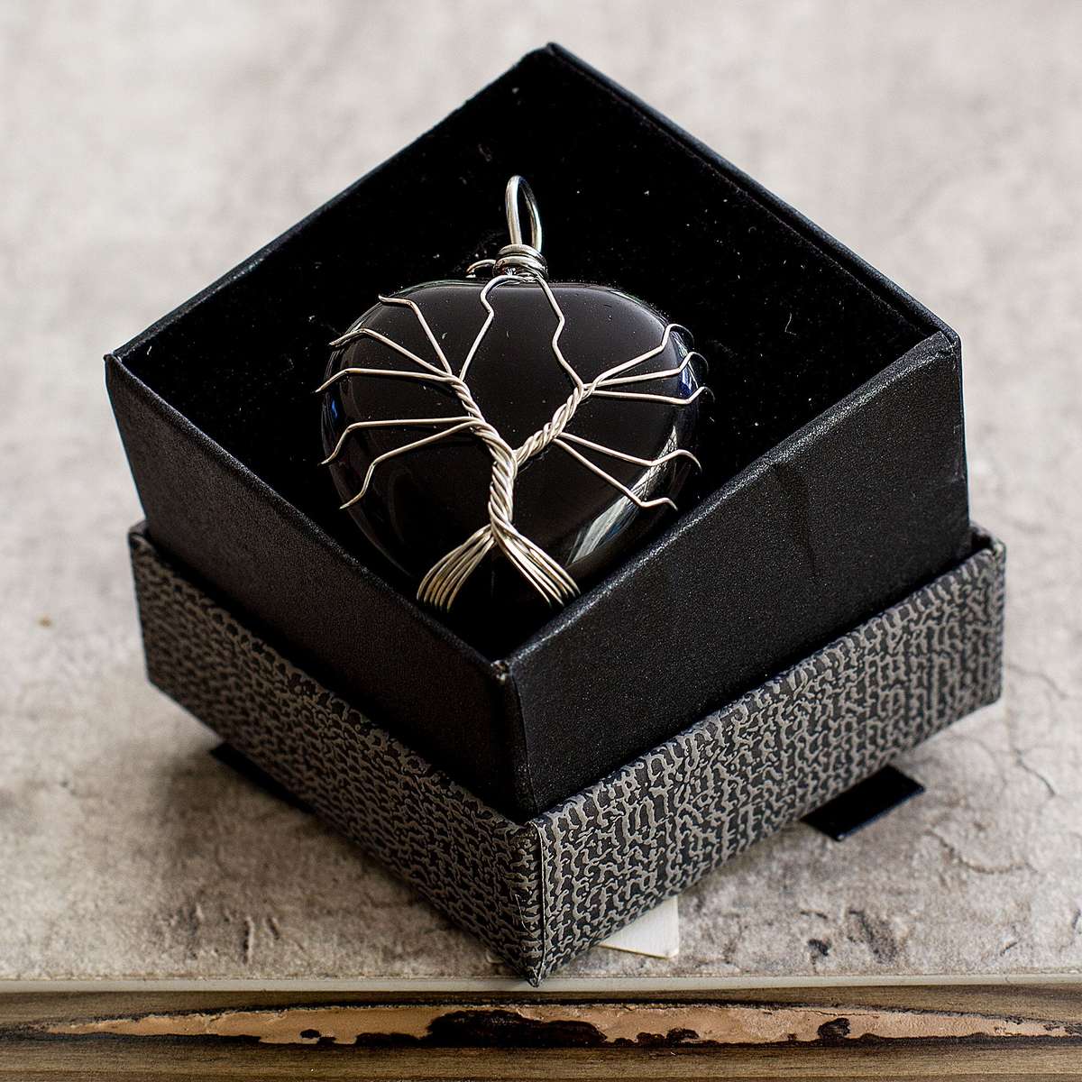 Heart Necklaces - Black Obsidian