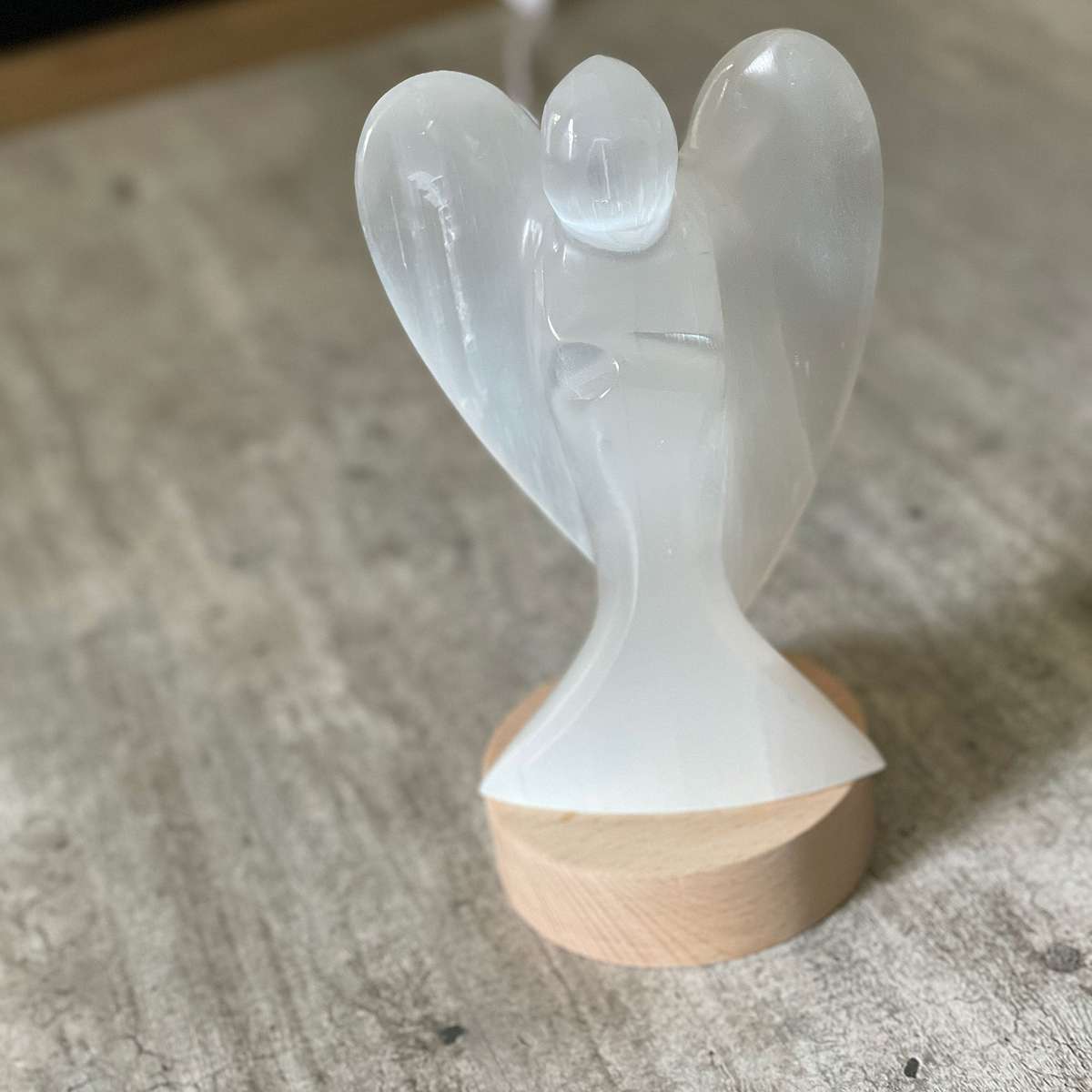Selenite Lamp - Angel