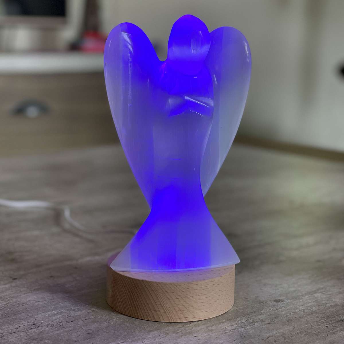 Selenite Lamp - Angel