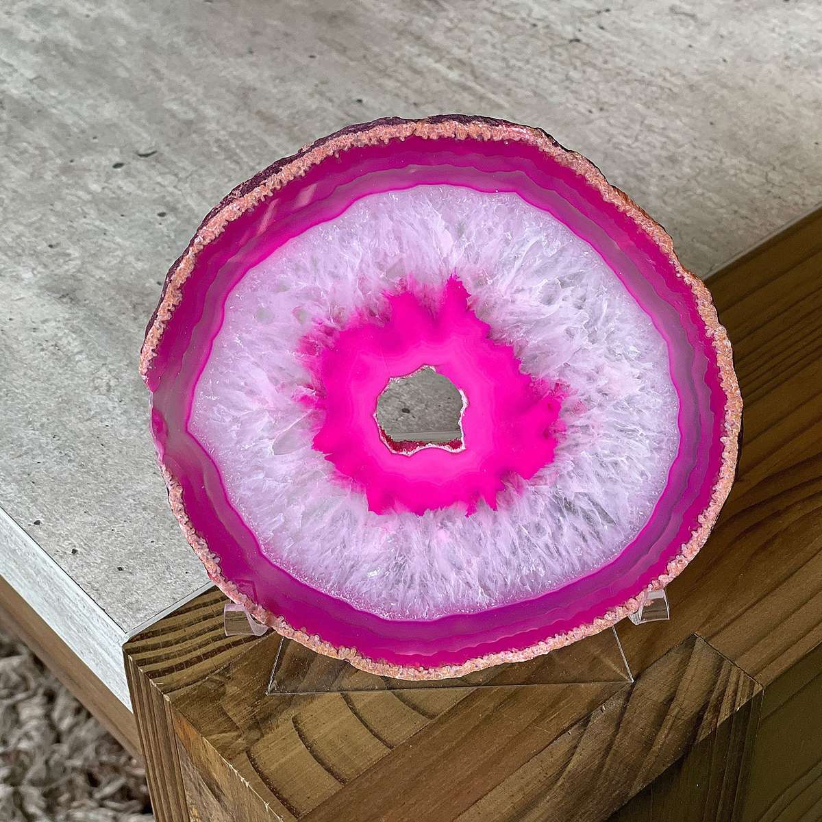 Agate Slice - Pink - Size 5 (13cm x 12cm)