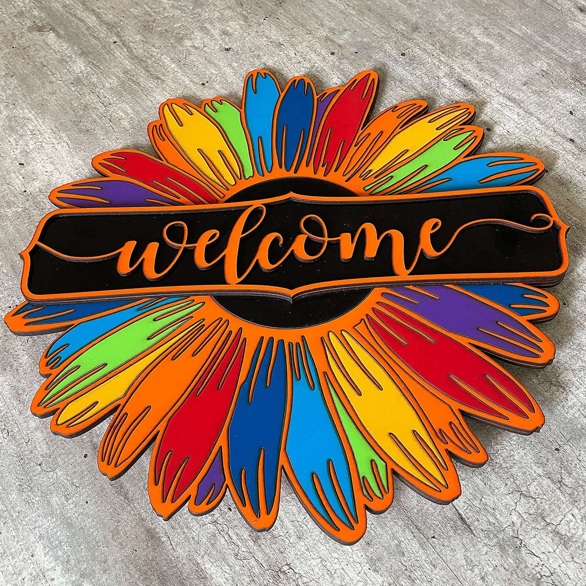 7 Chakra Welcome Sign - Orange