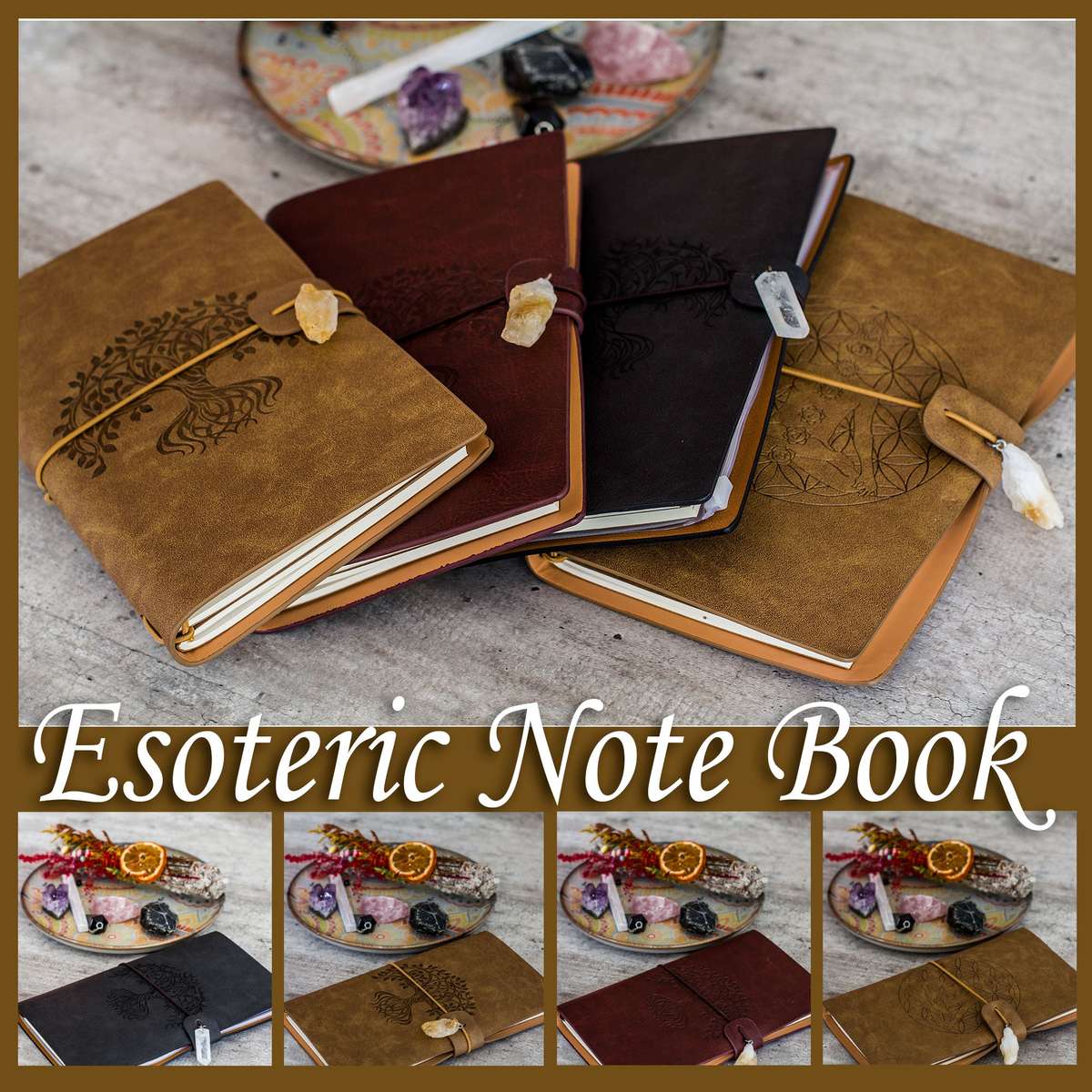 Manifestation Journal - Tree of Life (Red Leather)