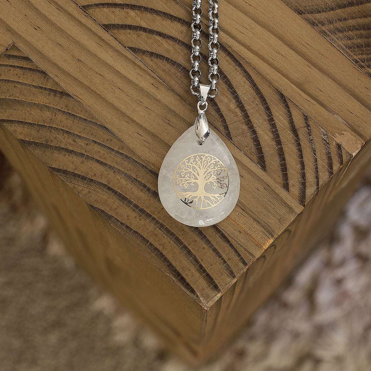 Water Drop Necklace - Clear Quartz