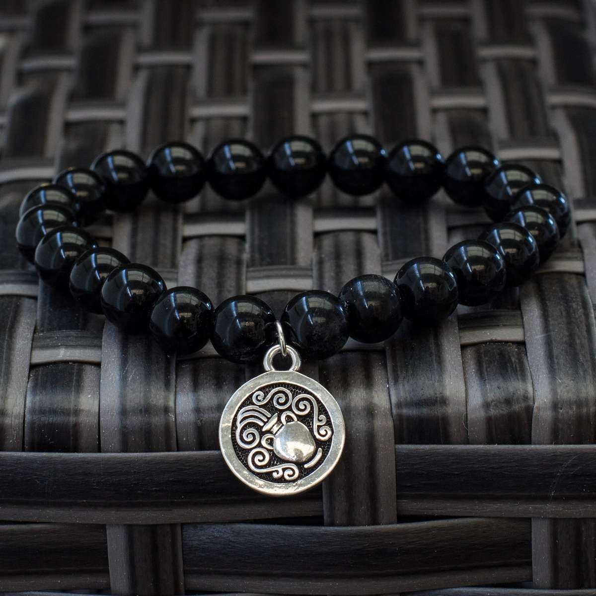 The Stars  Black Obsidian Zodiac Bracelets