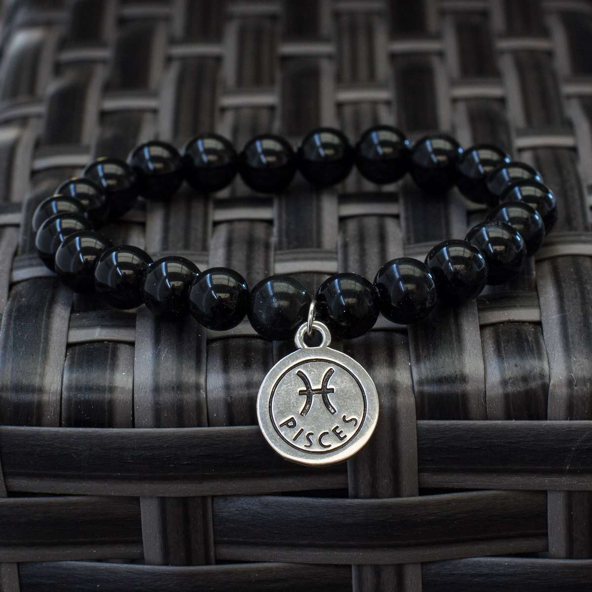 The Stars  Black Obsidian Zodiac Bracelets