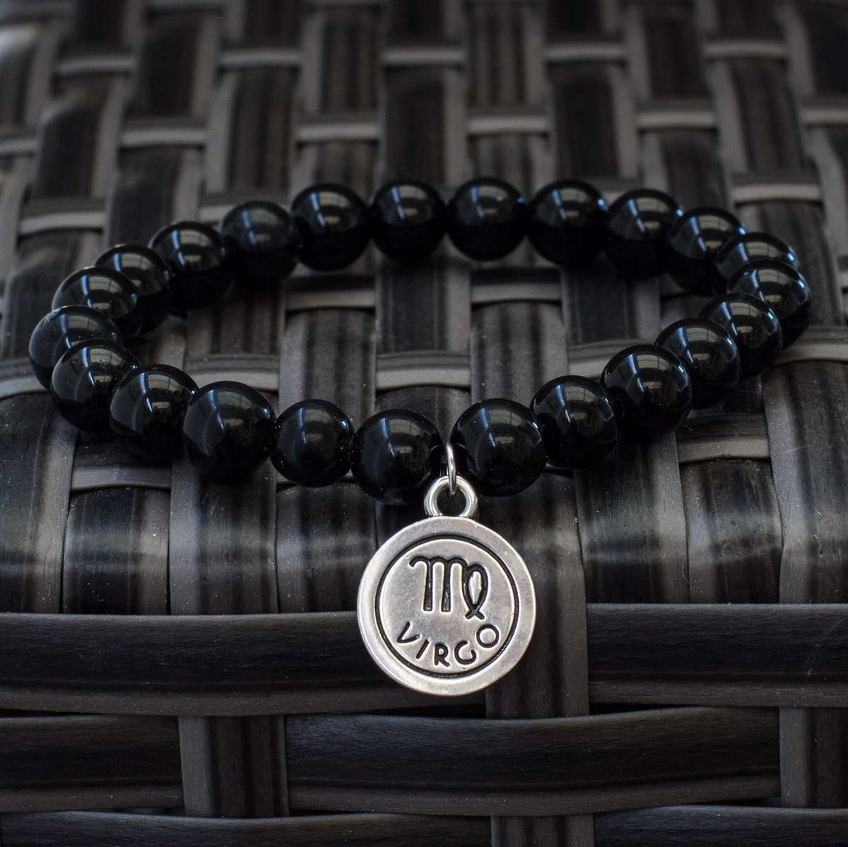The Stars  Black Obsidian Zodiac Bracelets