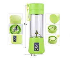 Blender - Portable & USB Rechargeable Blender with Strainer - Green