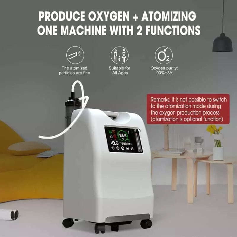 Portable Oxygen Concentrator 8L to 20L Continuous Flow - 8 Litre