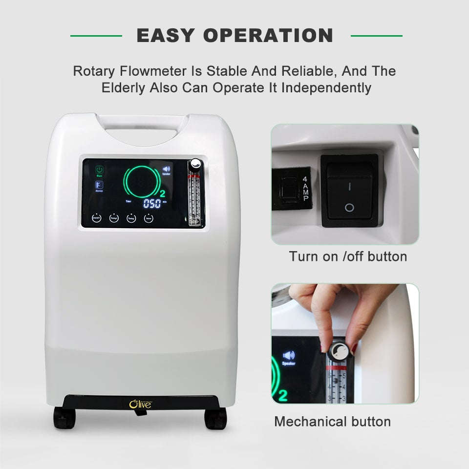 Portable Oxygen Concentrator 8L to 20L Continuous Flow - 8 Litre