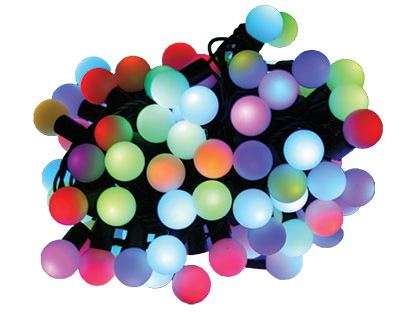230VAC LED BALL STRING LIGHT AUTO RGB 10M LENGTH 100 LED IP4