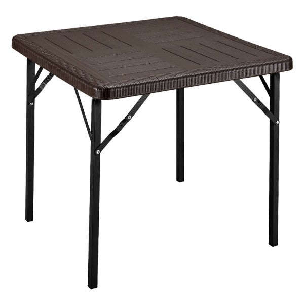 Kaufmann Table Foldable Hdpe Brown 78Cm X 78Cm