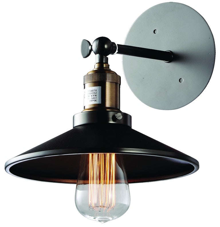 230 Vac 100 W E27 Wall Light Bronze/Black Finish
