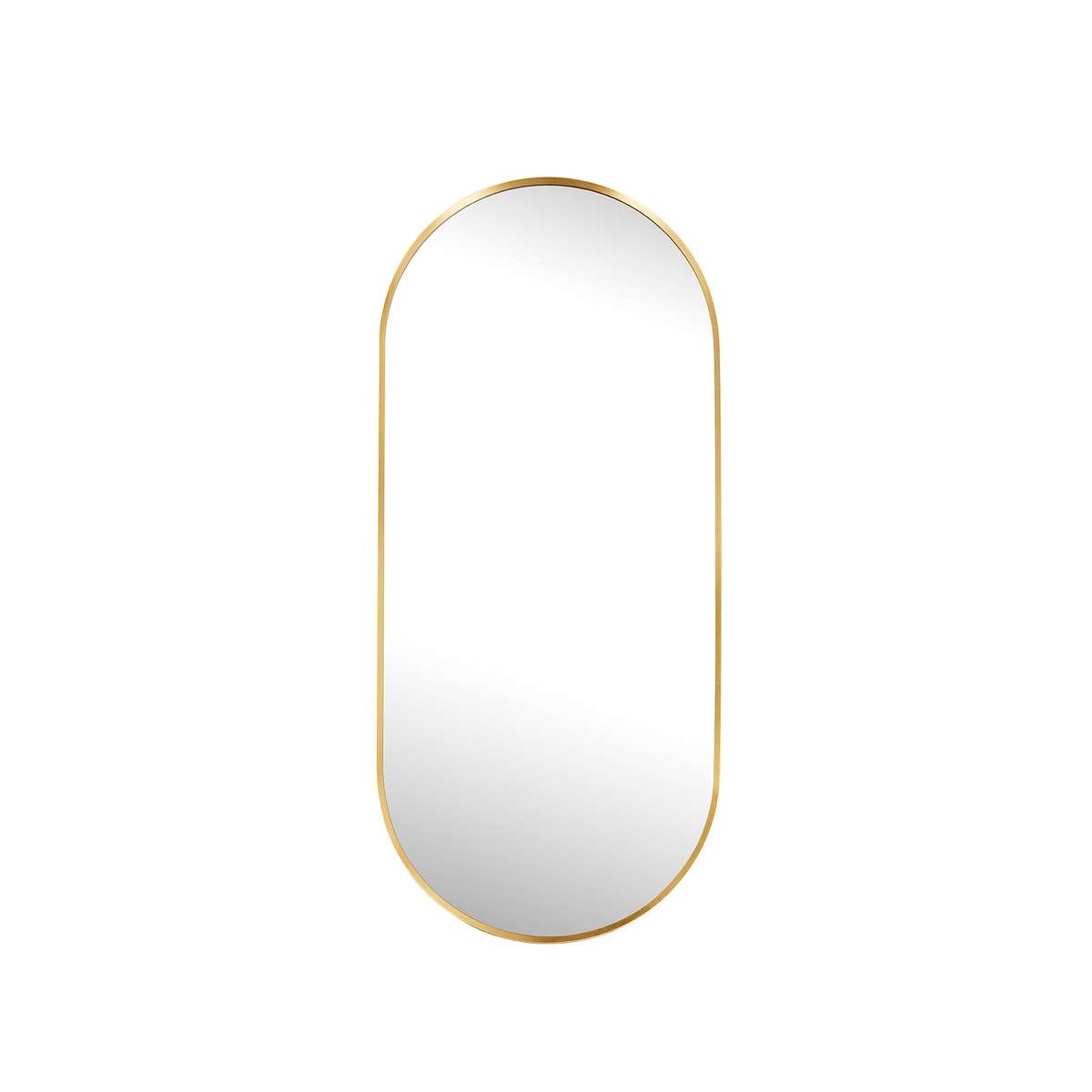 Slanted Edge Pill Framed Aluminum Mirror - 500 x 1200mm