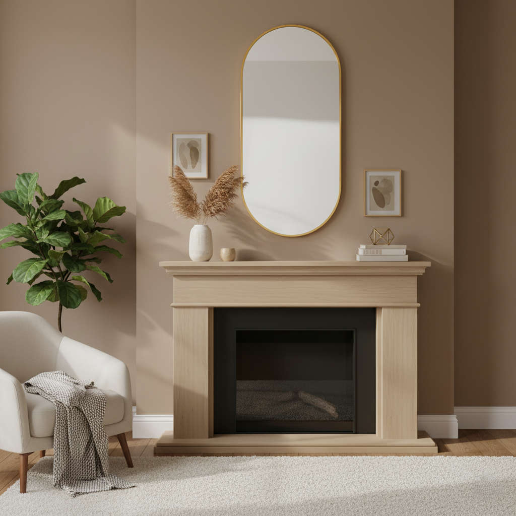 Slanted Edge Pill Framed Aluminum Mirror - 500 x 1200mm