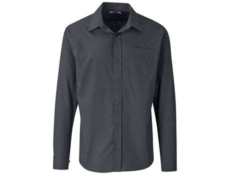 Mens Long Sleeve Kensington Shirt - Grey / M