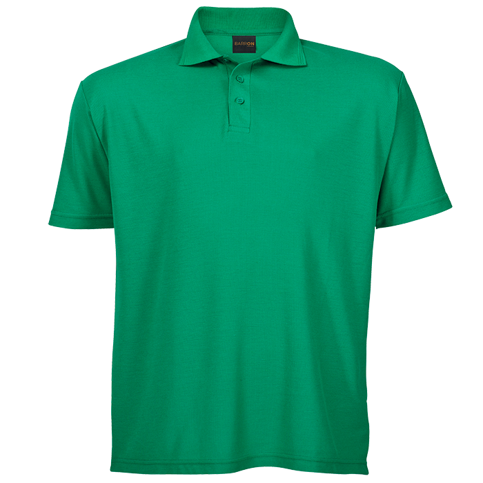 Barron 175g Mens Pique Knit Golfer - Jade / S