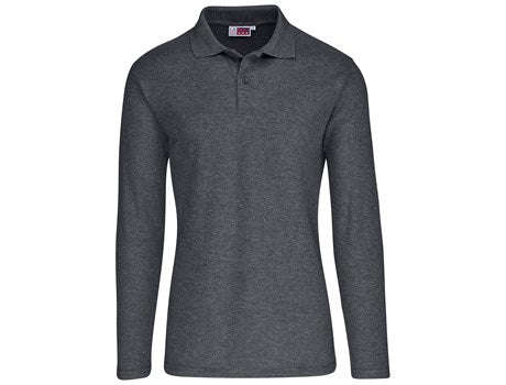 Mens Long Sleeve Elemental Golf Shirt - Grey / L