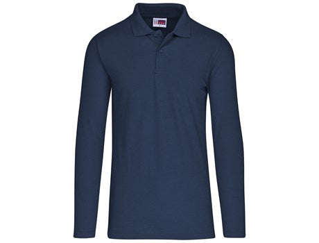 Mens Long Sleeve Elemental Golf Shirt - Navy / XL