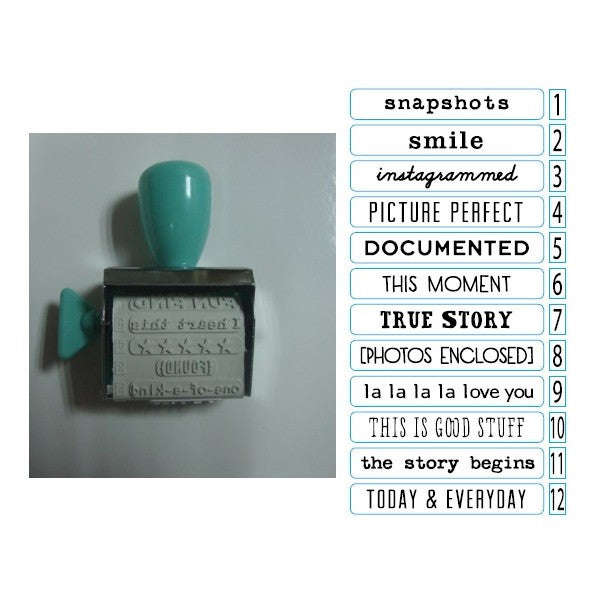 Roller Stamp with 12 Phrases
