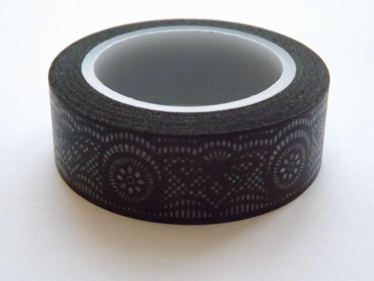 Black Heart Lace Washi Tape