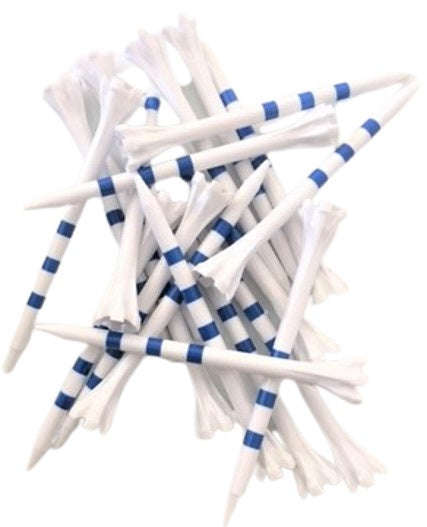 Zebra Long 2 3/4 Blu/Wh Plastic Tee 50 Pack