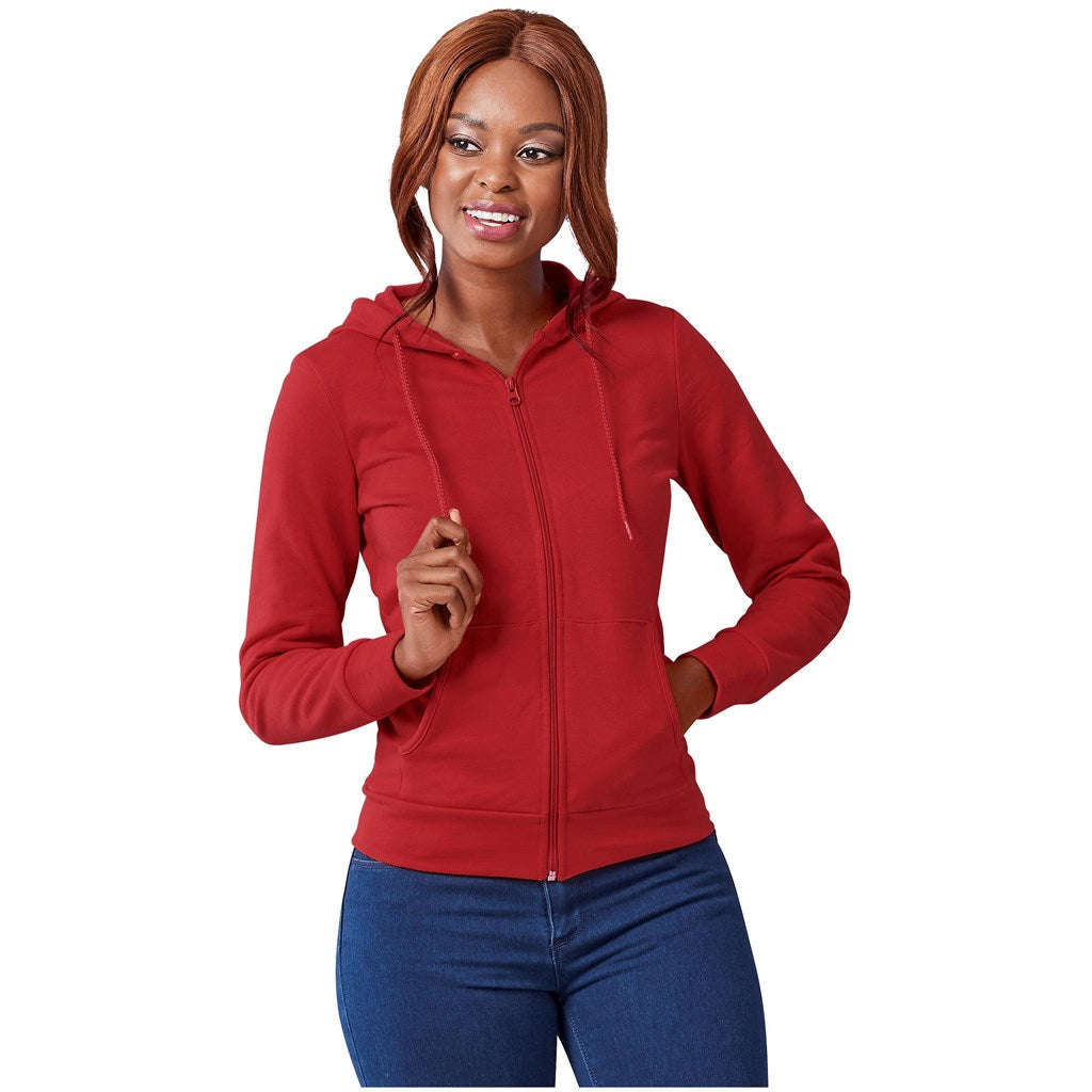 Red Ladies Bravo Hooded Sweater