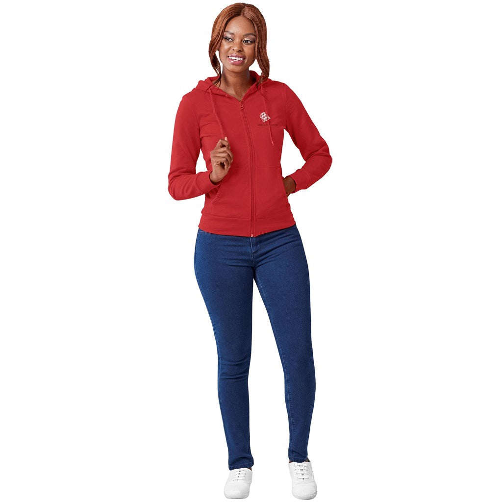 Red Ladies Bravo Hooded Sweater