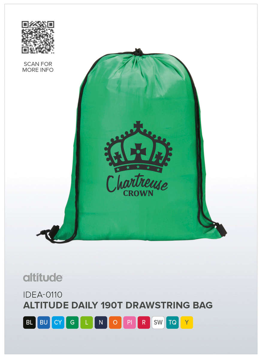 Altitude Daily 190T Drawstring Bag