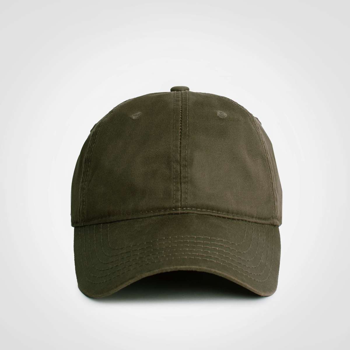 Olive Oilskin Cap