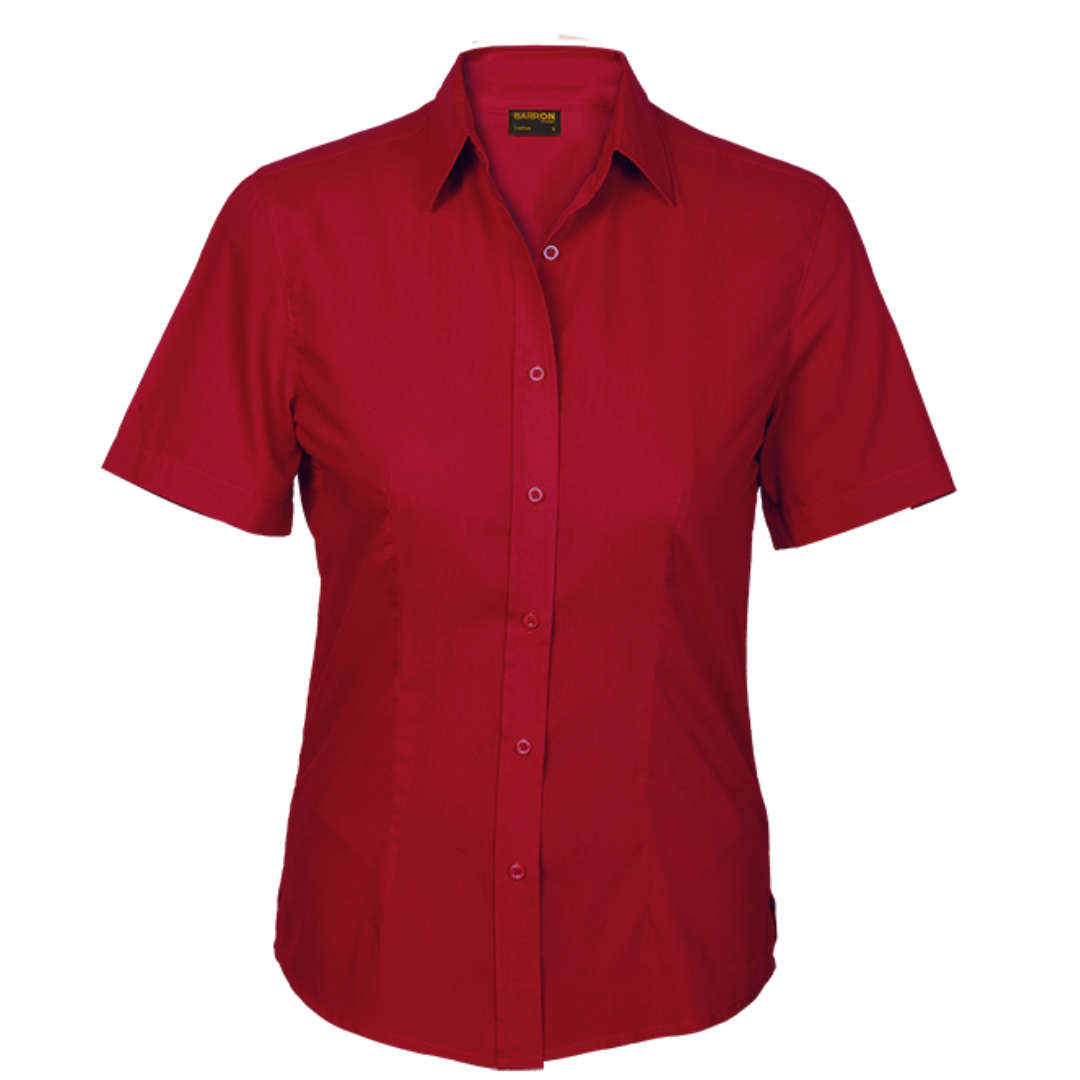 Basic Poly Cotton Blouse Short Sleeve Ladies