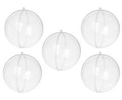 5-Pack Fillable Christmas Bauble Set