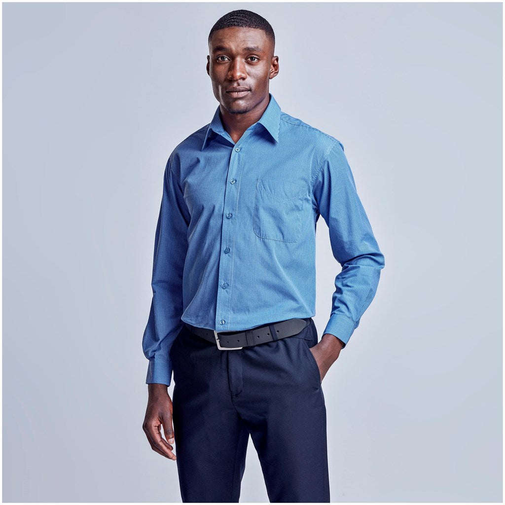 Mens Long Sleeve Micro Check Shirt