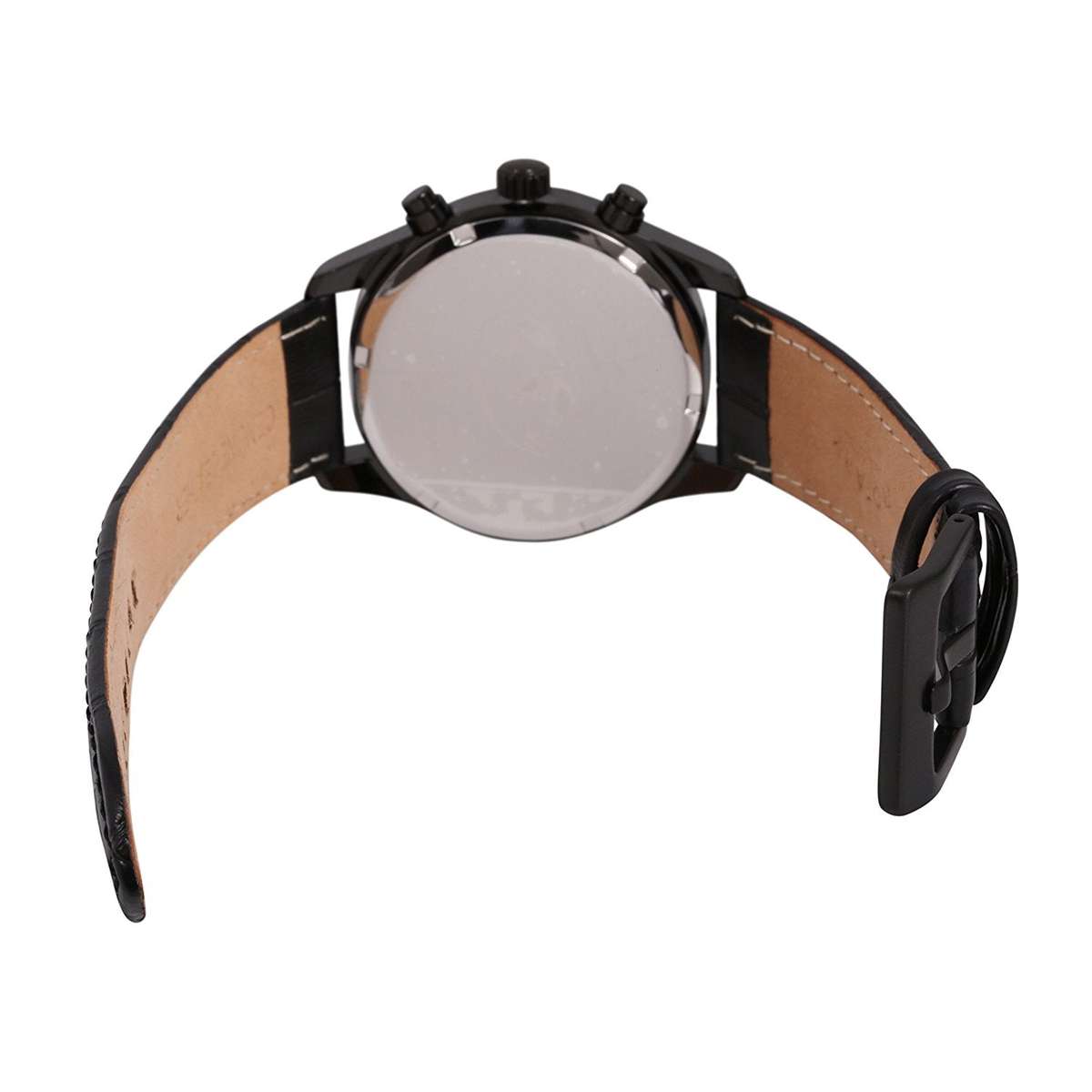 Rotary Men's Quartz Watch with Black Dial Analogue Display and Black Leather Strap GS00110/04